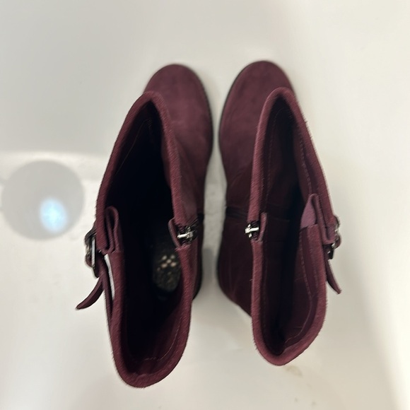 Vince Camuto Wadelyn Burgundy Suede Boots Size 9.5W - Picture 14 of 16